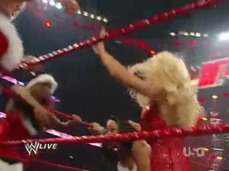 Kelly Kelly Gail Kim & Melina vs Maryse Jillian & Alicia Fox