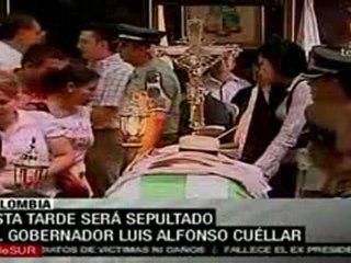 Sepelio del gobernador asesinado, Luis Fernando Cuellar