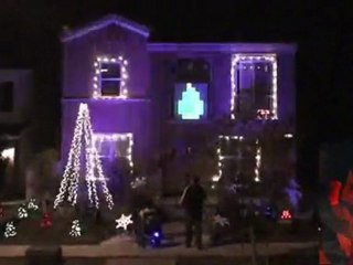 Live Wii Guitar and Drum Christmas Light Show