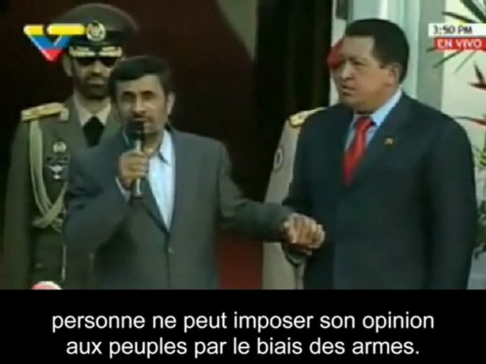 Visite Ahmadinejad au Venezuela(25/11/09) Sous-titré fr
