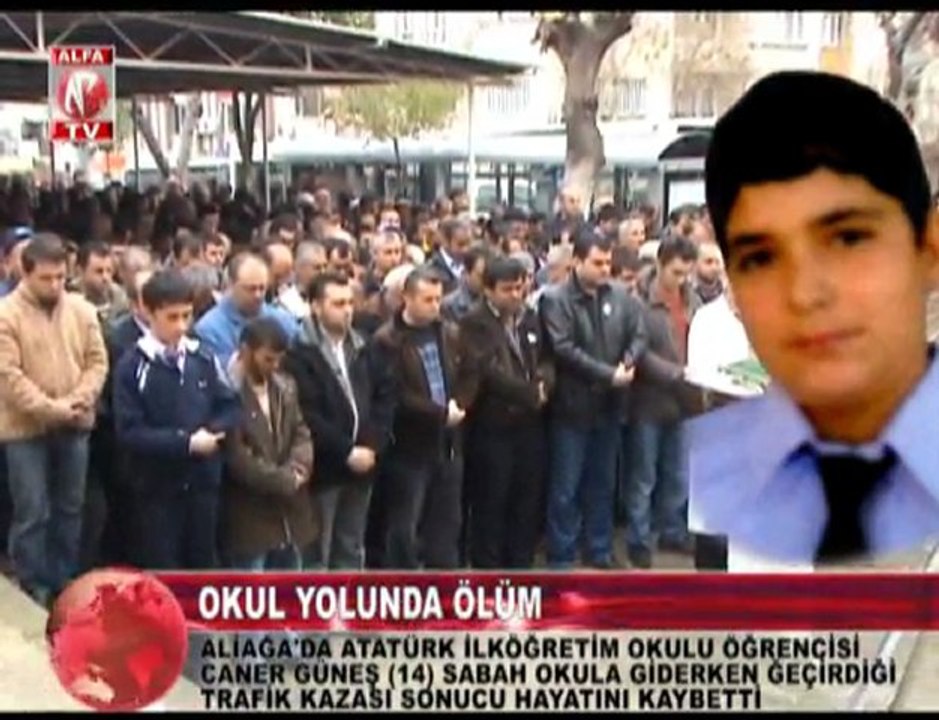 aliağa'da okul yolunda kaza