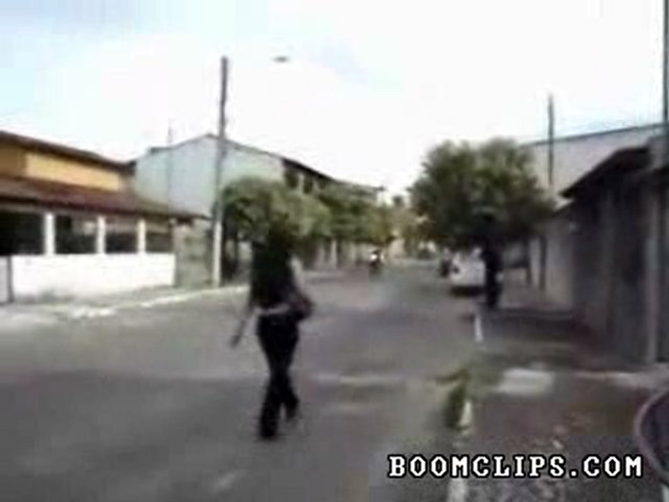 brazilian girl crashes scooter