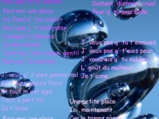 Fais moi une place(Julien Clerc)