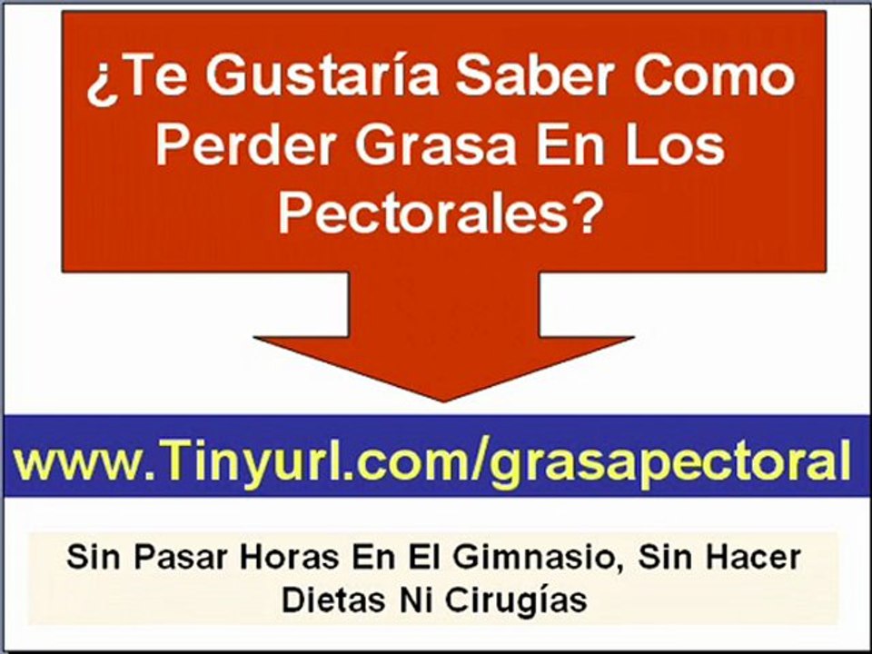 Como perder grasa en pectorales - Quemar grasa en el pecho