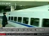 Inauguran en China el tren mas rapido del mundo