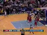 NBA Carlos Boozer takes the pass and finishes with authority