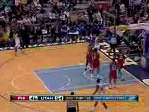 NBA Carlos Boozer takes the pass and finishes with authority