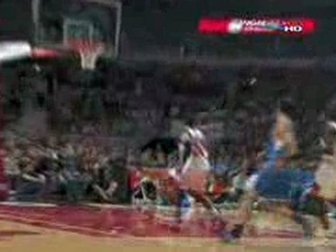 NBA Tyrus Thomas with a huge block during the first quarter.