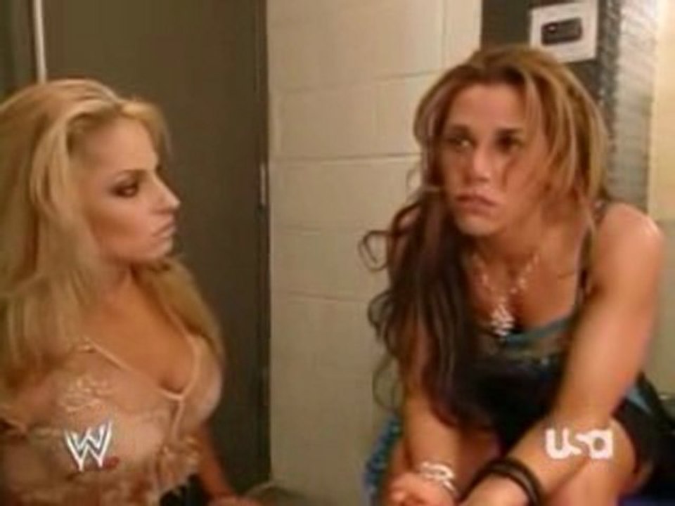 WWE Trish and Mickie backstade segment