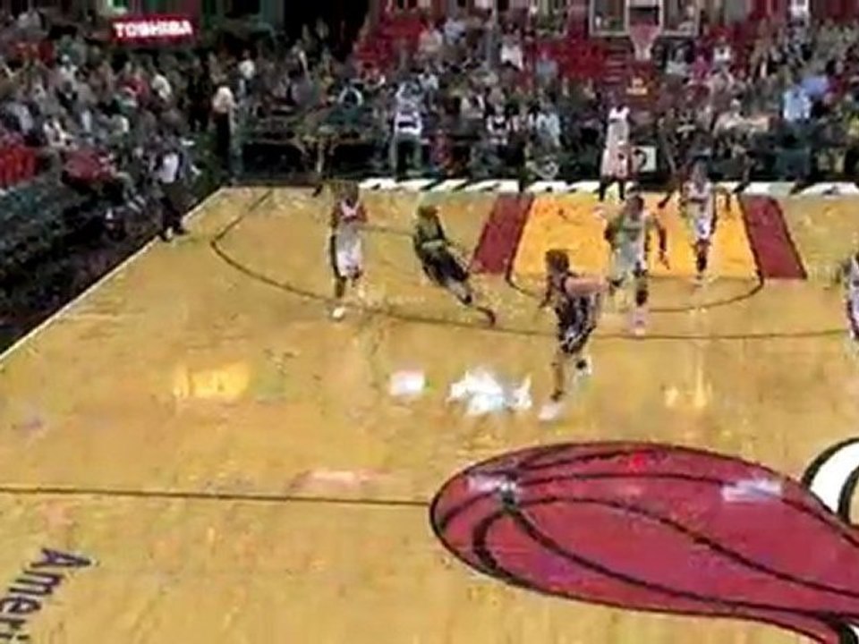 NBA  Dwyane Wade runs the floor during the fast break and fi
