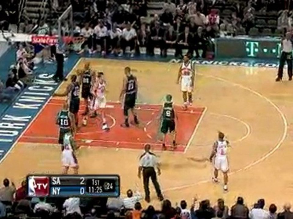 NBA Danilo Gallinari takes the rookie DeJuan Blair to school