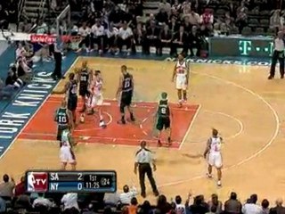 NBA Danilo Gallinari takes the rookie DeJuan Blair to school