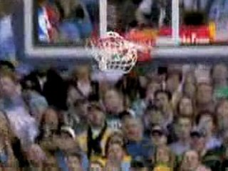 NBA Ty Lawson hits Nene underneath with a nice touch-pass fo