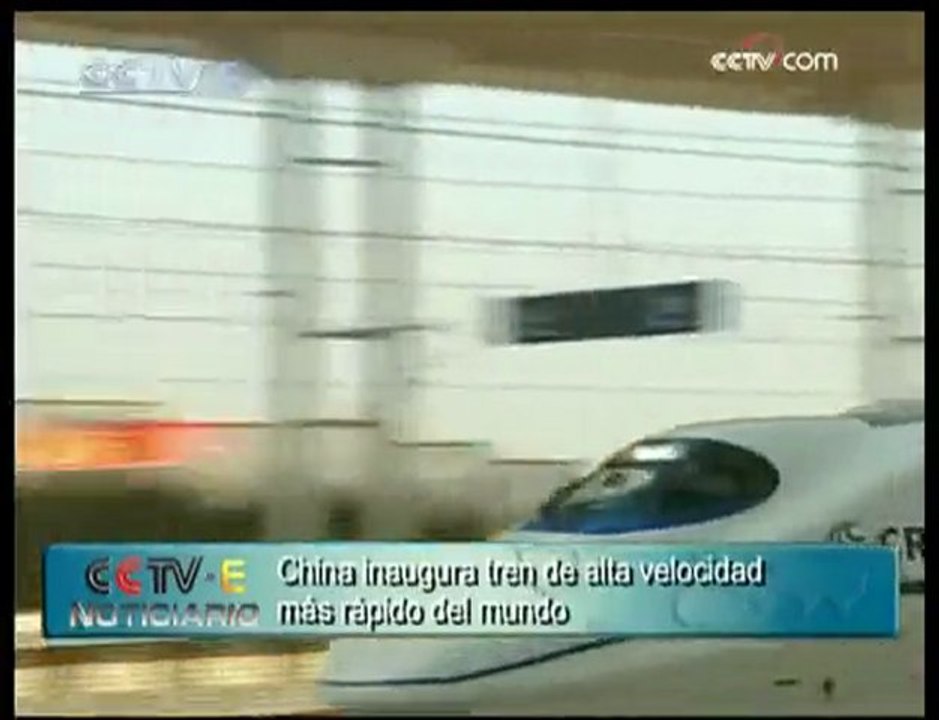 China inaugura tren de alta velocidad más rápido del mundo