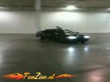 BMW M3 Drifting in a Parking Garage
