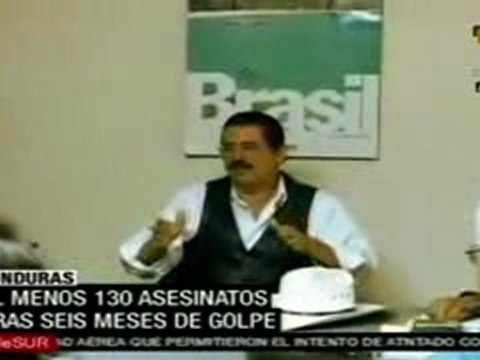 Zelaya denuncia crimenes del gobierno de facto