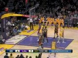 NBA Kobe Bryant misses the jump shot, but Andrew Bynum clean
