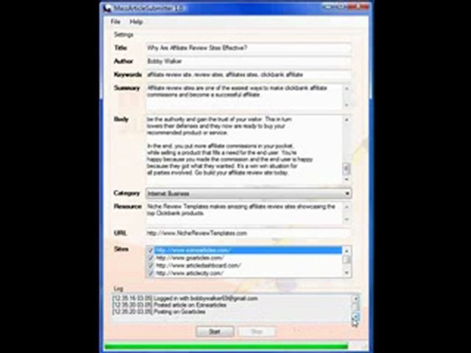 Mass Article #1 Article Creator Submitting part 2