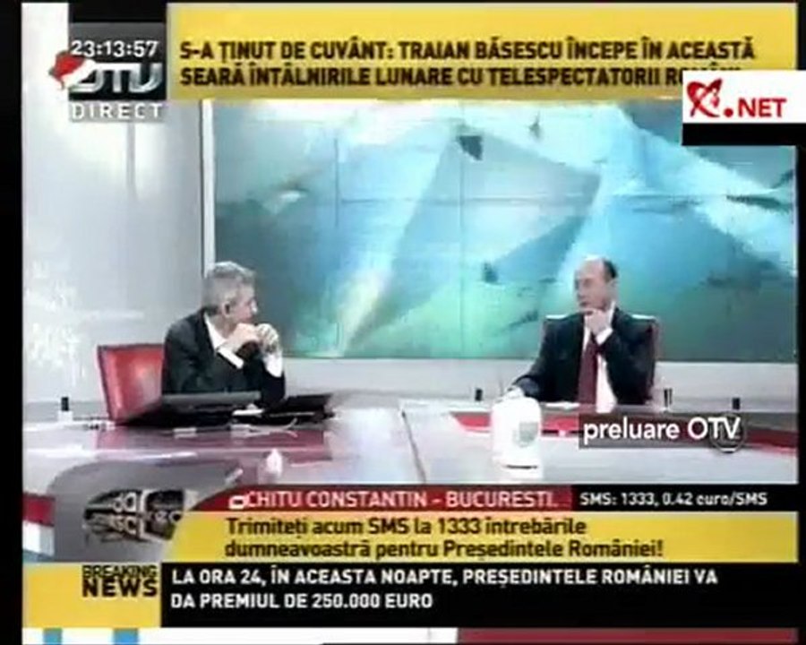 Băsescu spune bancuri la OTV despre Geoana