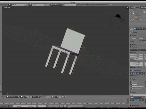 blender 2.5 tuto débutant : faire une chaise