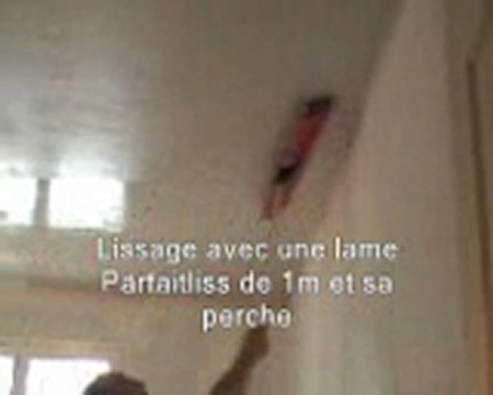 enduit Airless lissé sur plafond au PARFAITLISS de 1 m