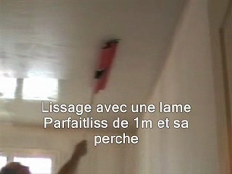 Lissage enduit Airless sur plafond au PARFAITLISS de 1m