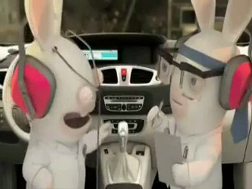Pub les Lapins Crétins et le Renault Scenic