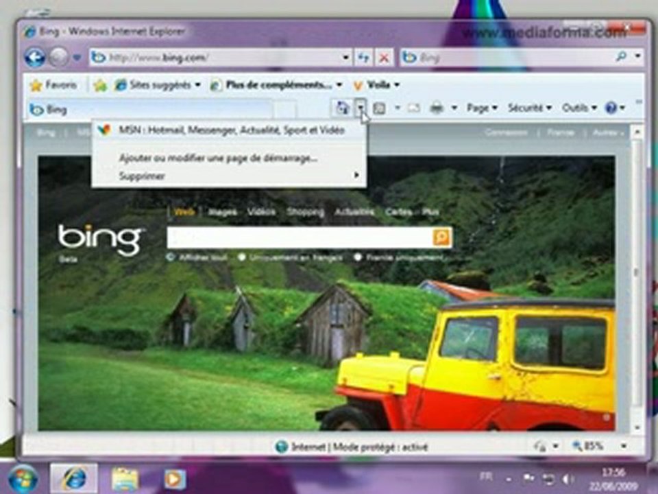 Définir une page de démarrage