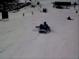Fabien fait de la luge