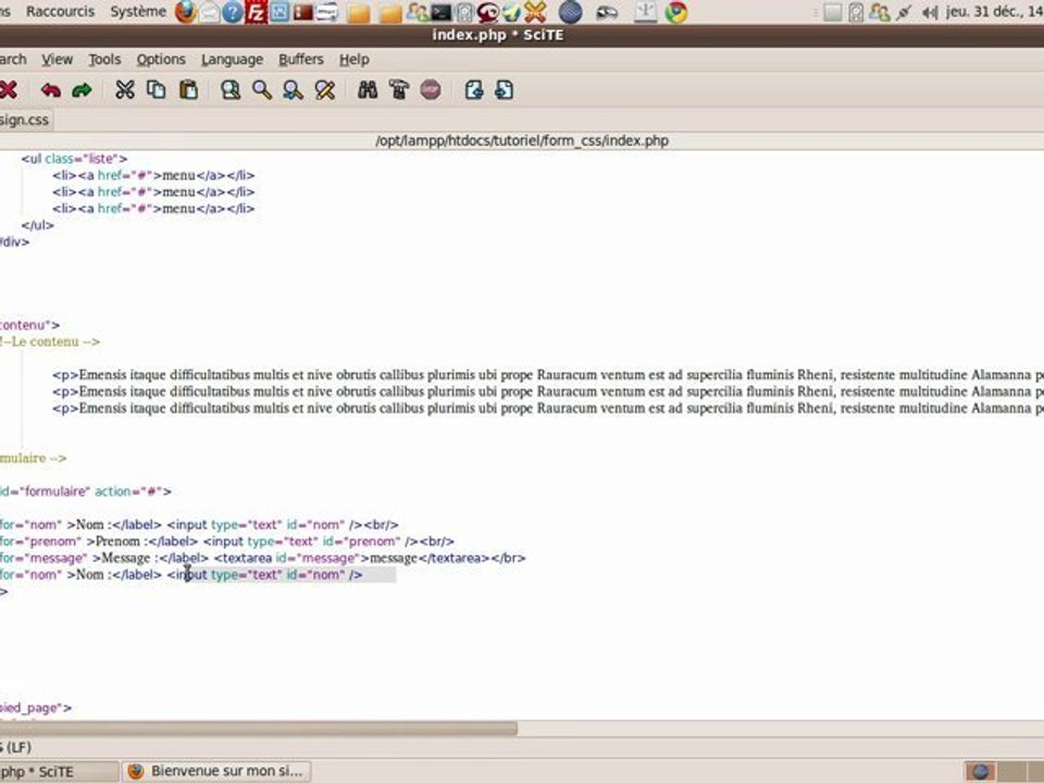 Tutoriel video: Aligner vos formulaires en CSS sans tableaux