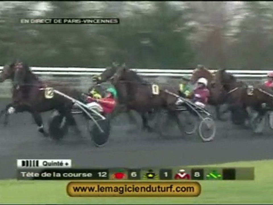 La vidéo du quinté à Vincennes Jeudi 31 décembre 2009 -