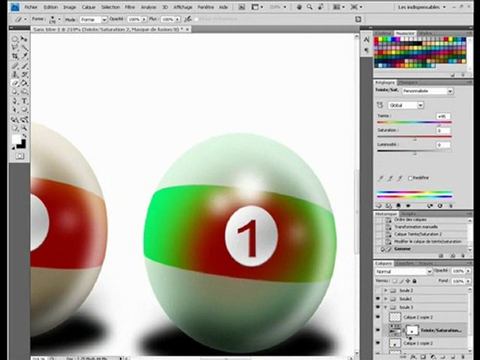 FreD || MakeOver photoshop #31 effet 3D billard