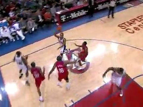 NBA Sebastian Telfair tosses a sweet alley-oop to DeAndre Jo
