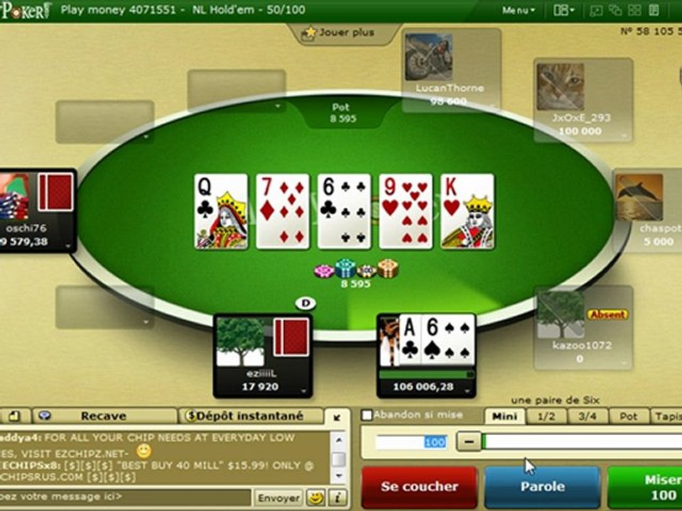 Partie en Cash Games / PartyPoker / 31122009