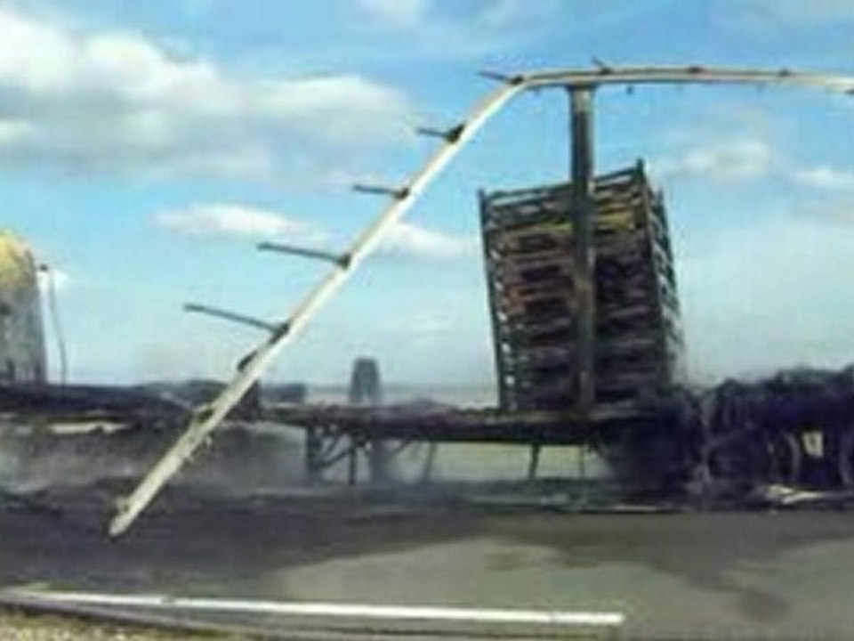 incendie de camion à Sermesse