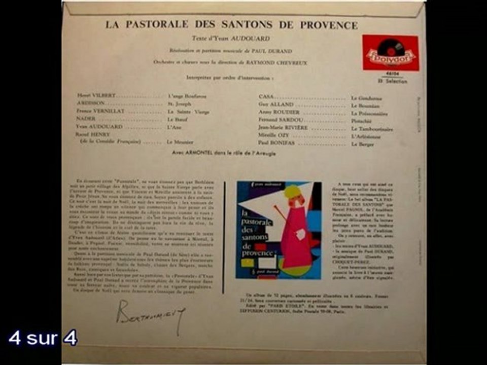 Pastorale des santons de provence Face B 4/4