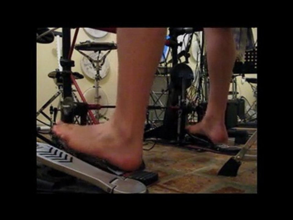 Double pédale : roulement talon pointe