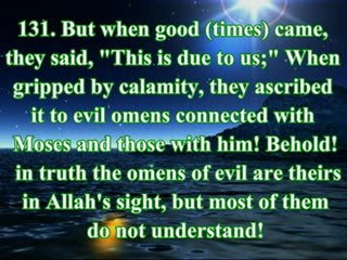 chapter Al-A'raf (The Heights)  Verses 101- 143