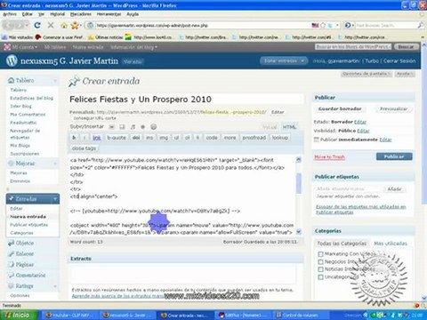 Add Video en Blog WordPress