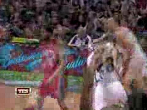 NBA LeBron James drives to the basket and finishes with auth