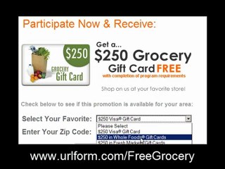 Free $250 Grocery Gift Card Just For You!