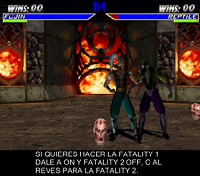 Mortal Kombat 4 codes codigos menu cheat esapñol