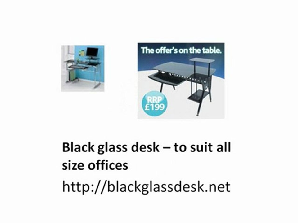 Black Glass Desk