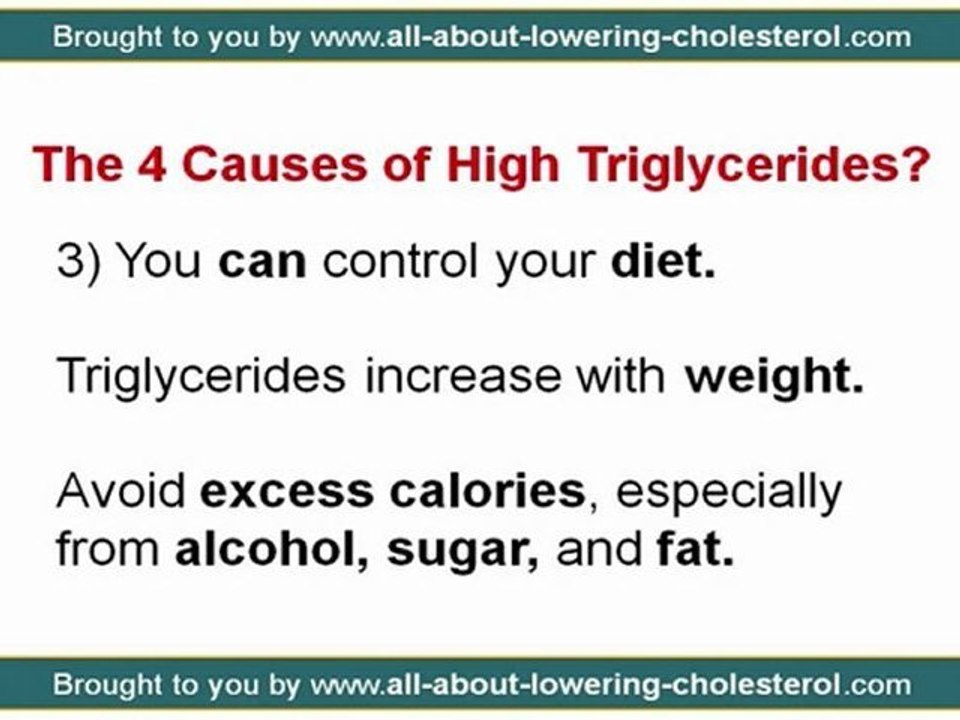 Causes of high triglycerides,