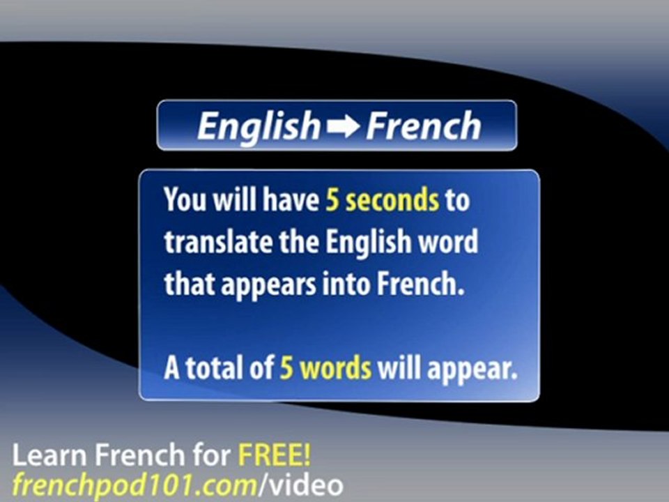 Learn French - French Video Vocabulary Newbie series #8
