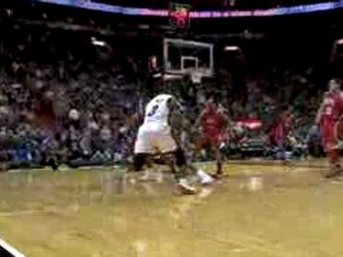 NBA Dwyane Wade gets the fall away jumper to go, and heads t