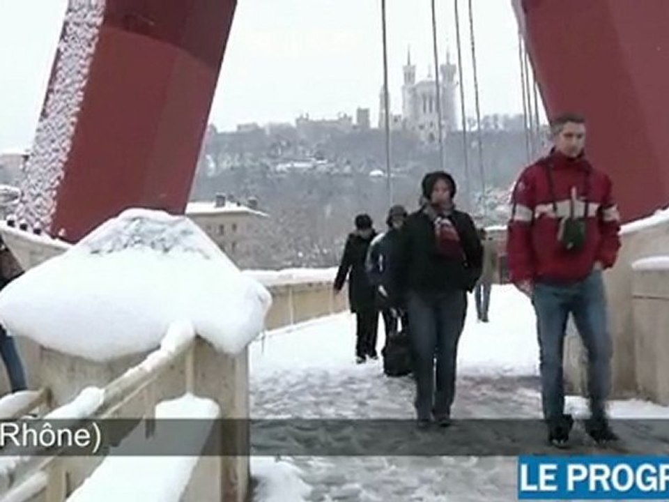 Lyon et Saint-Etienne sous la neige
