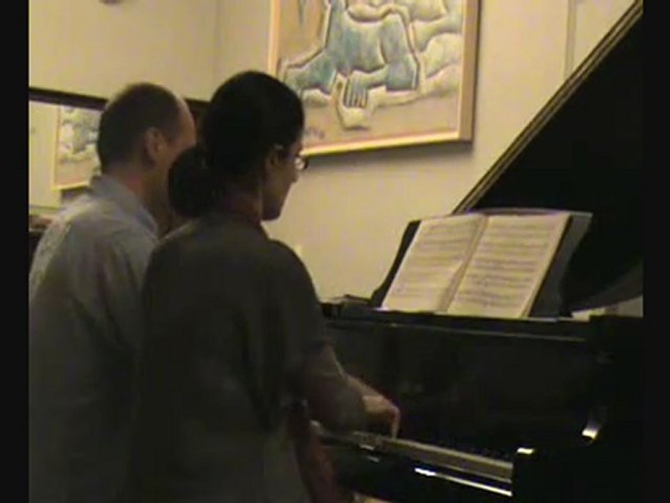 Isabelle et Michaël - danse hongroise de Brahms à 4 mains