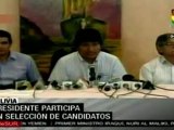 MAS presenta candidatos de Santa Cruz