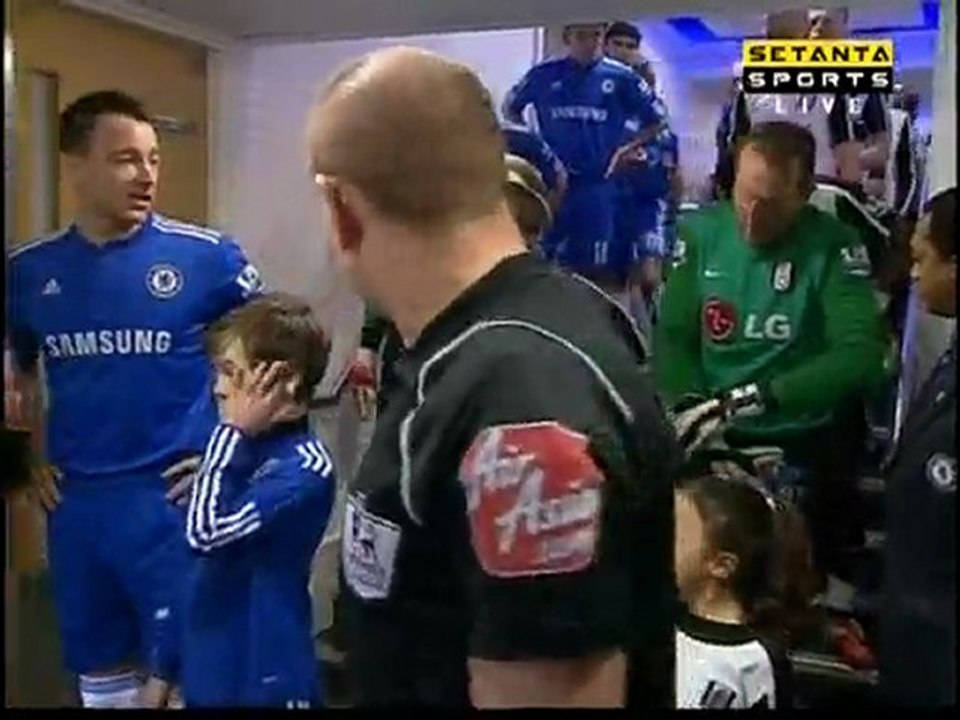 JT in the tunnel before Fulham